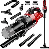 Cordless Vacuum Cleaner for Milwaukee 18V Battery, 6 in 1 Handheld Electric Vacuum Cleaner with HEPA Filter and LED Light, 46 CFM Portable Hand Vacuum for Floor, Carpet, Car (Battery Not Included)
