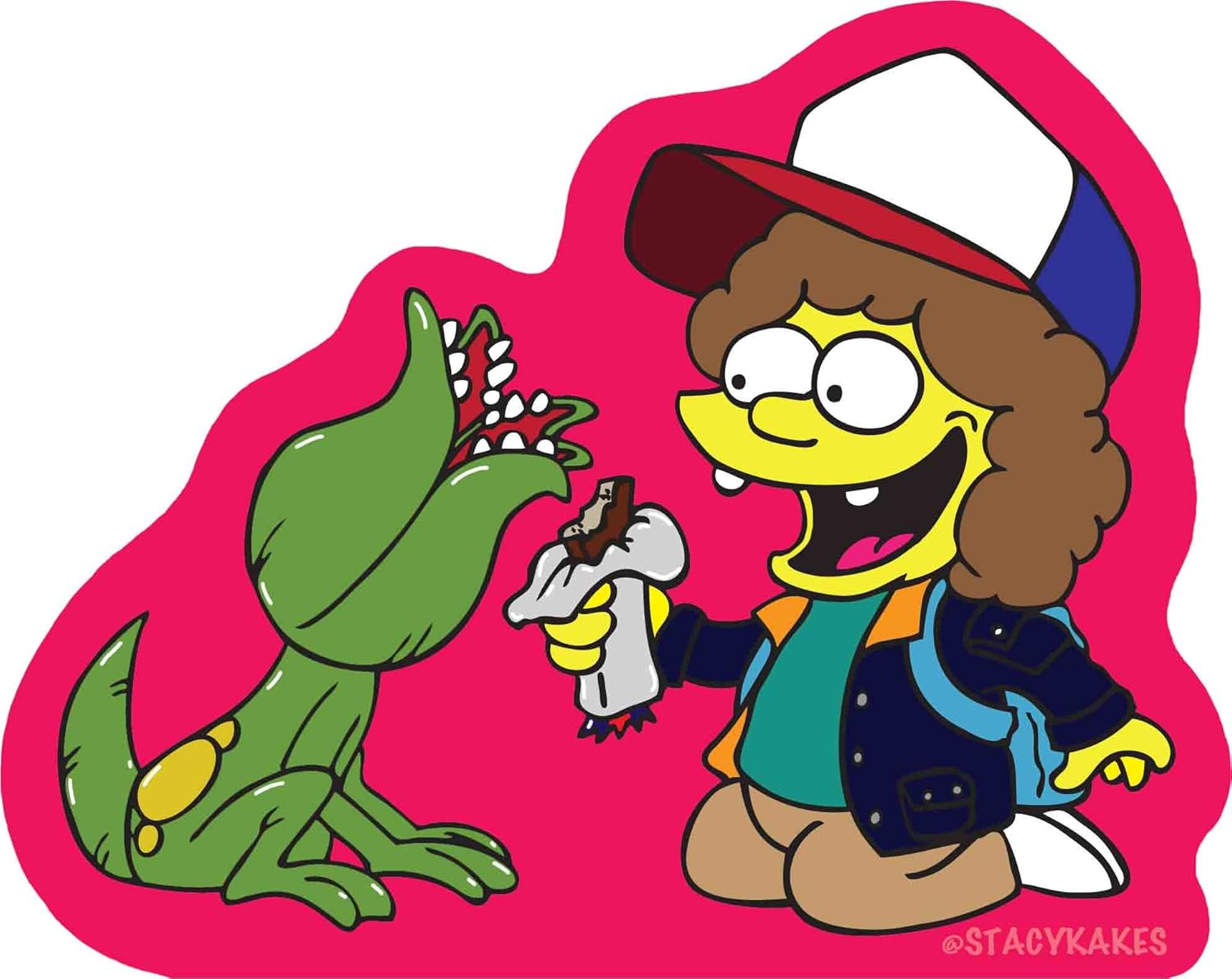 Amazon Com Stranger Things Dart And Dustin Decal For Cars Laptops And More Use Inside Or Outside Sticks To Any Flat Smooth Surface 5 Inch Computers Accessories