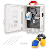 Sump Control Panel, Zelinhol High Septic Tank Featuring 110DB Level, Indoor/Outdoor Light for Sump, Septic, Pond and Tank