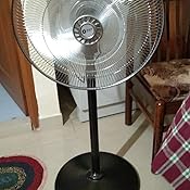 orient electric tornado pedestal fan 450 mm black