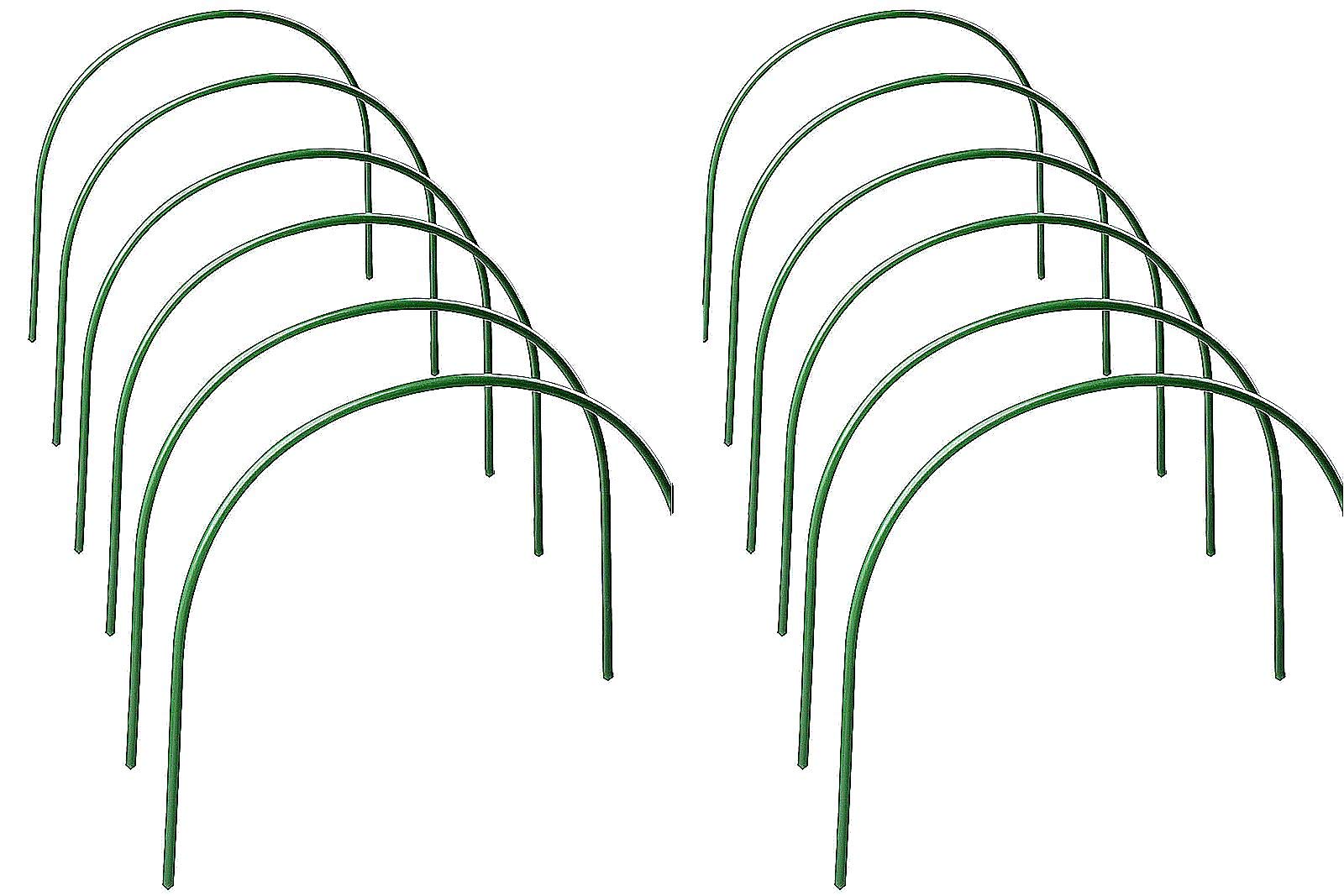 JYCAR 12PCS Greenhouse Hoops, 4ft Long Garden Grow Tunnel Greenhouse Grow Support, Tunnel Hoop with Plastic Coated, Plant Support Hoops, for Garden Plants