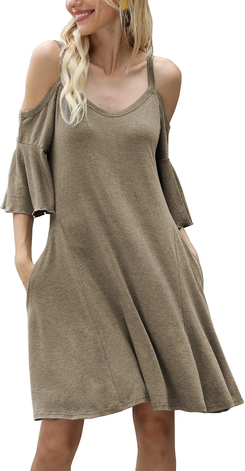 cold shoulder short dress