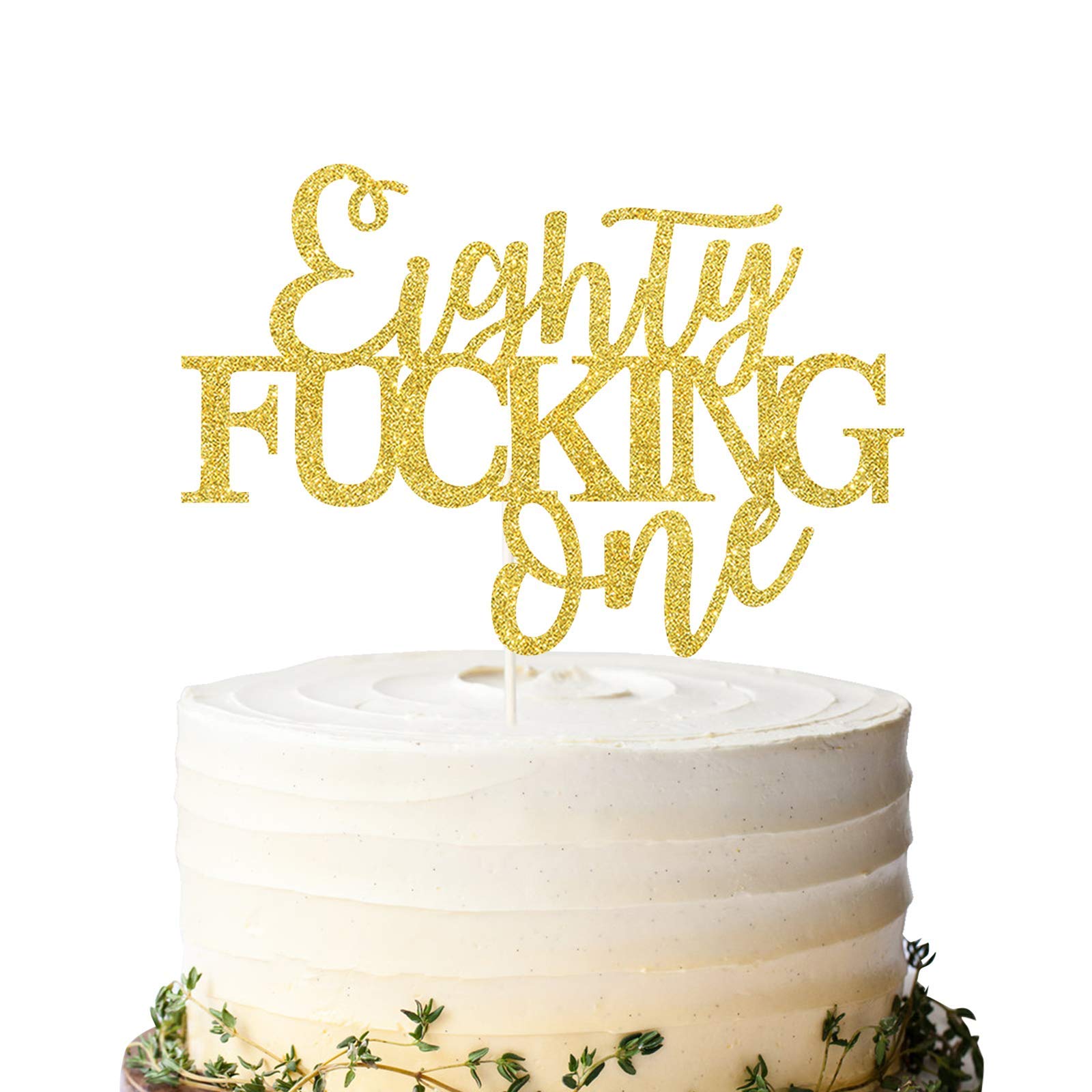 Eighty One Cake Topper, Happy 81st Birthday Cake Topper, Adult Birthday Cake Topper for 81st Birthday Party Decoration Supplies