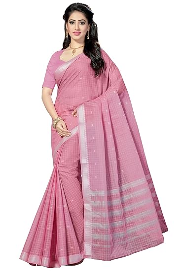 Womens Cotton Saree without Blouse Piece