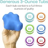 Vive Therapy Putty - 6 Count Hand Grip Strength, Stress Relief Tool view 6