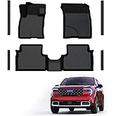 Mabett Floor Mats with Door Sill Protectors for Ford Maverick Gasoline Accessories 2026 2025 2024 2023 2022, All-Weather TPE Liner Mat Custom Fit Maverick Gasoline Model(NOT fit Hybrid)