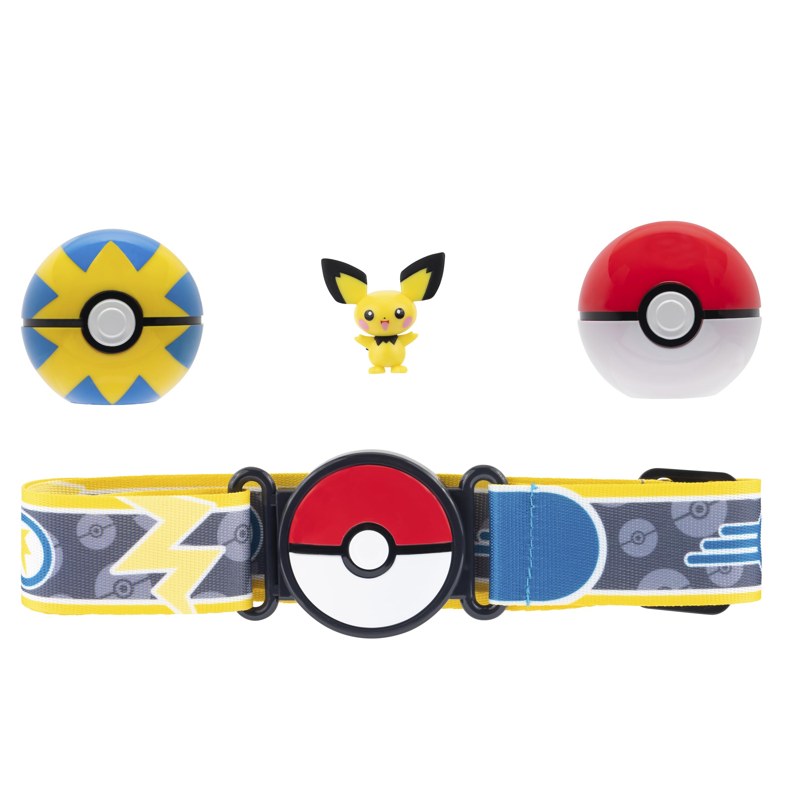 Pokémon Clip 'N' Go Belt Set - Includes Themed Belt and 2-Inch Pichu Battle Figure with Poké Ball and Quick Ball Accessories — image 1