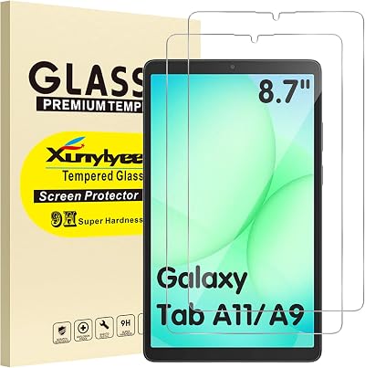 XunyLyee 2-Pack Tempered Glass Screen Protector for Galaxy Tab A11 8.7 / A9 8.7
