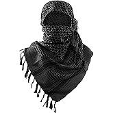 Luxns Military Shemagh Tactical Desert Scarf / 100% Cotton Keffiyeh Scarf Wrap for Men And Women