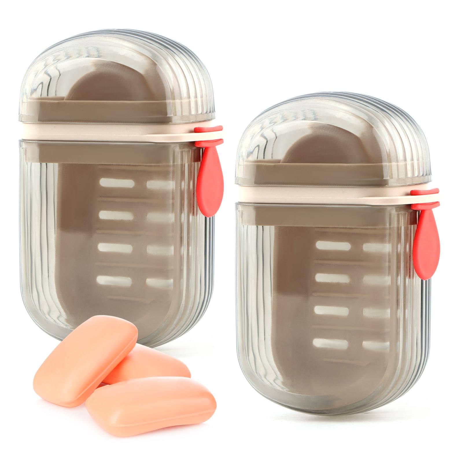Photo 1 of 2 Pcs Travel Soap Case,Versatile Portable Travel S-OAP Box Leakproof Soap Container with Lid for Bathroom Shower Gym School Camping Vacation and Outdoor Activities(Size:2 pcs)