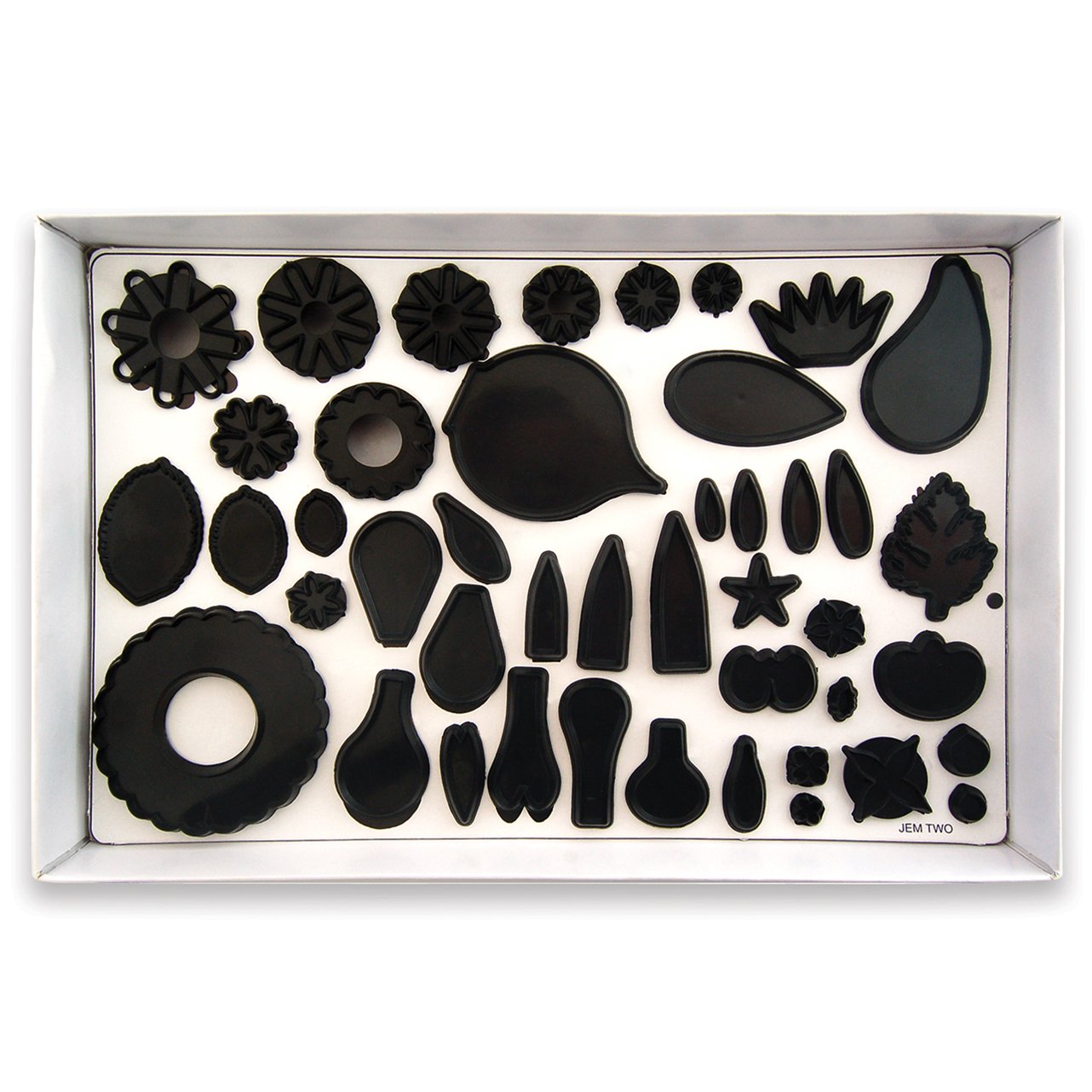 PME 103FF002 JEM Two - Flower Cutters, Set of 75, White