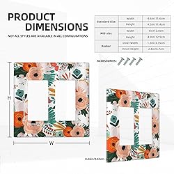 Rustic Floral Boho Colorful Flower 2 Gang Rocker
