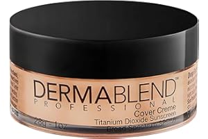 Dermablend Cover Crème Full Coverage Foundation Makeup, Hydrating Cream Concealer for Dark Circles and Blemishes, Maximum Coverage with Mineral Sunscreen SPF 30, 1 OZ