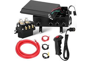 ANRAIN 12V 500A Winch Solenoid Contactor Relay Kit with Box, Hand Corded and 4pcs Pre-Wires, 12v 500a Winch Solenoid Contactor Relay for 8000lb-17000lb ATV UTV Truck Jeep Winches