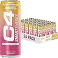 C4 Smart Energy Drink - Sugar Free Performance Fuel & Nootropic Brain Booster, Coffee Substitute or Alternative | Tropical Passionfruit 12 Oz - 24 Pack