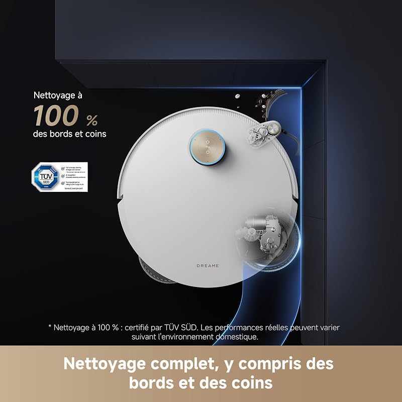 L50 Pro Ultra Robot Aspirateur Laveur avec DuoBrush 8,95 cm