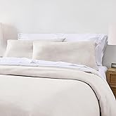 California Design Den Oversized King Duvet Cover Set, 3 Pc Set with Pillow Shams Textured Natural Duvet Cover, 120" x 98" to Fit Oversized King Duvet (Linen-Natural)