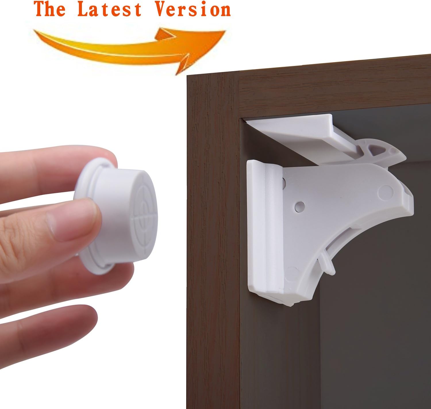 Child & Baby Magnetic Safety Proof Hidden Cabinet Drawer Locks Easy to Install-No Tools Or Screws Needed(4locks+1key)