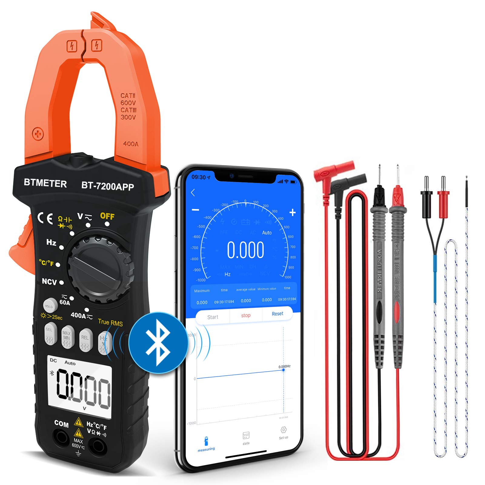 BTMETER BT-7200APP TRMS 6000 Counts Clamp