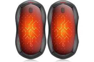 SHIRBLE Hand Warmers Rechargeable, Electric Hand Warmers 2 Pack with Smart Chips Long Safe Heat, Portable Pocket Heater,Gifts for Christmas,Golf,Camping,Hunting, Stocking Stuffers