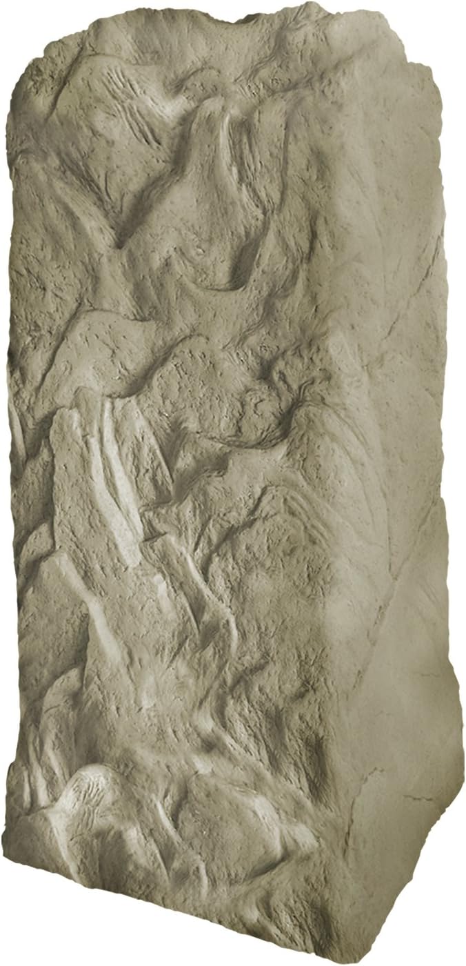 Hardscaping Materials - Emsco Group 2235 Natural Sandstone Appearance Utility Cover – Lightweight – Easy to Install Tall Monolith Landscape Rock