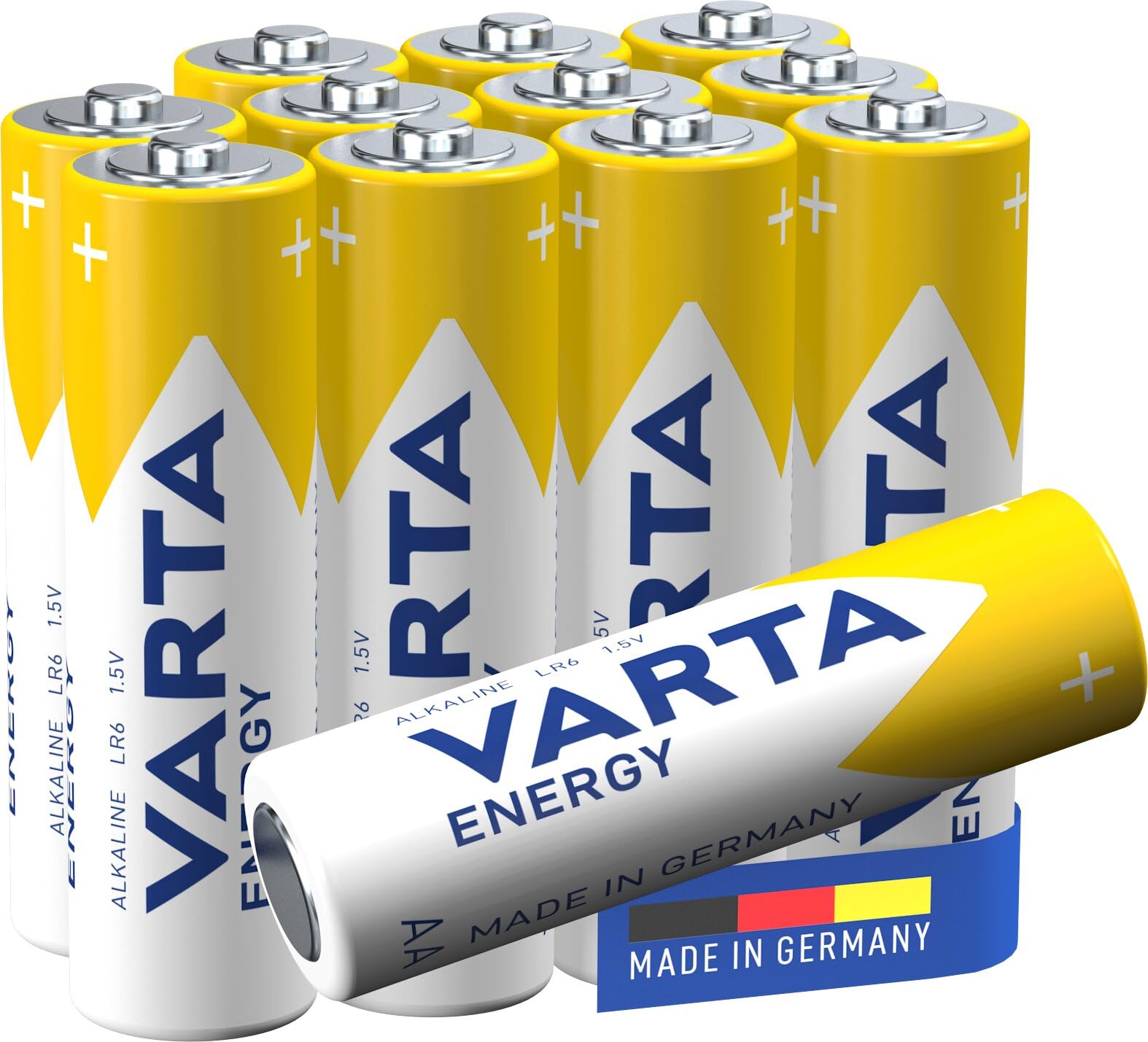 VARTA Batterien AA, 12 Stück Cube, Energy - Alkaline Mignon Batterien LR6 mit 1,5 V - Made in Germany - einfacher Grundbedarf 2