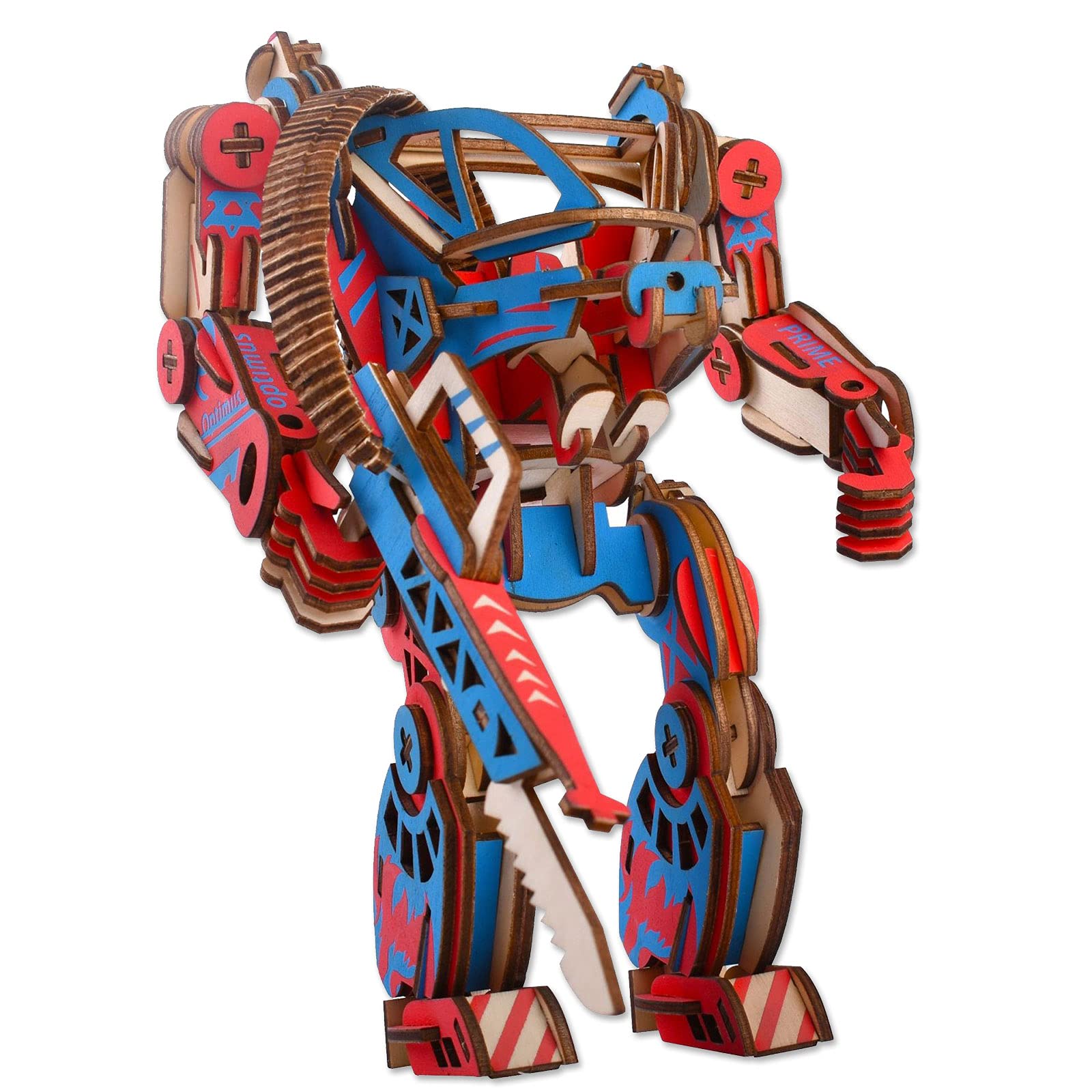 3D Wooden Puzzle DIY Robot Mechanical Armor Model Wood Craft Kit Laser-Cut Kits Engineering Gears Set Assembly — image 1