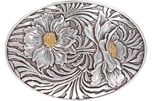 BELTISCOOL Oval Sunflower Engraving Belt Buckle