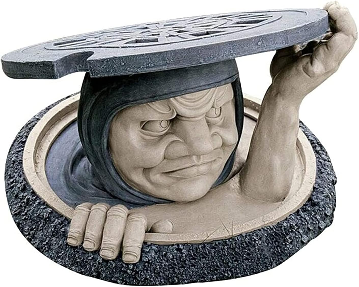 Outdoor Garden Statue, Resin Sculpture Ornament Outdoor Decoration TwoTone Stone Finish Dweller