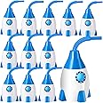 Tanlade Space Cups Bulk Plastic Rocket Shape Cups Rocket Bottles with Straws Universe Themed Party Favor Gift Supplies, Reusable Outer Space Party Favor for Kids Birthday(Blue Color,12 Set)