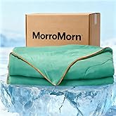 MorroMorn Cooling Comforter Queen Size, Cooling Blankets for Hot Sleepers and Night Sweats, All Season Bedding Breathable Lightweight Quilt Silk Smooth Cold Soft, 90x90 Inches, Green