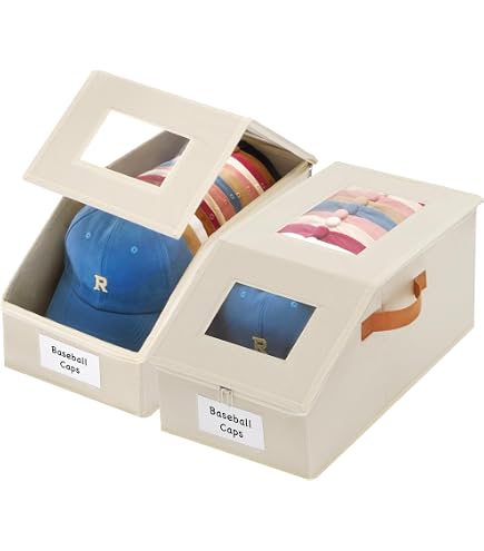 Amazon.com: Baesyhom 2 Pcs Extra Large Hat Organizer & Storage Box