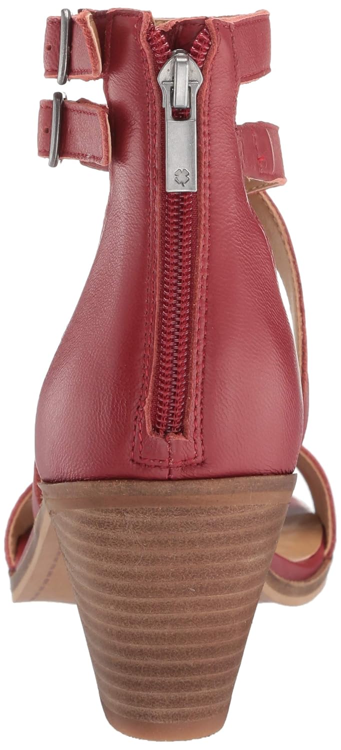 lucky brand ressia leather cone heel sandals