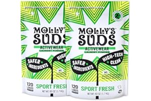 Molly's Suds Active Wear Laundry Detergent | Extra Strength Sport Laundry Powder, Stain Fighting for Performance Fabrics and Sensitive Skin | 240 Load (2 Pack)