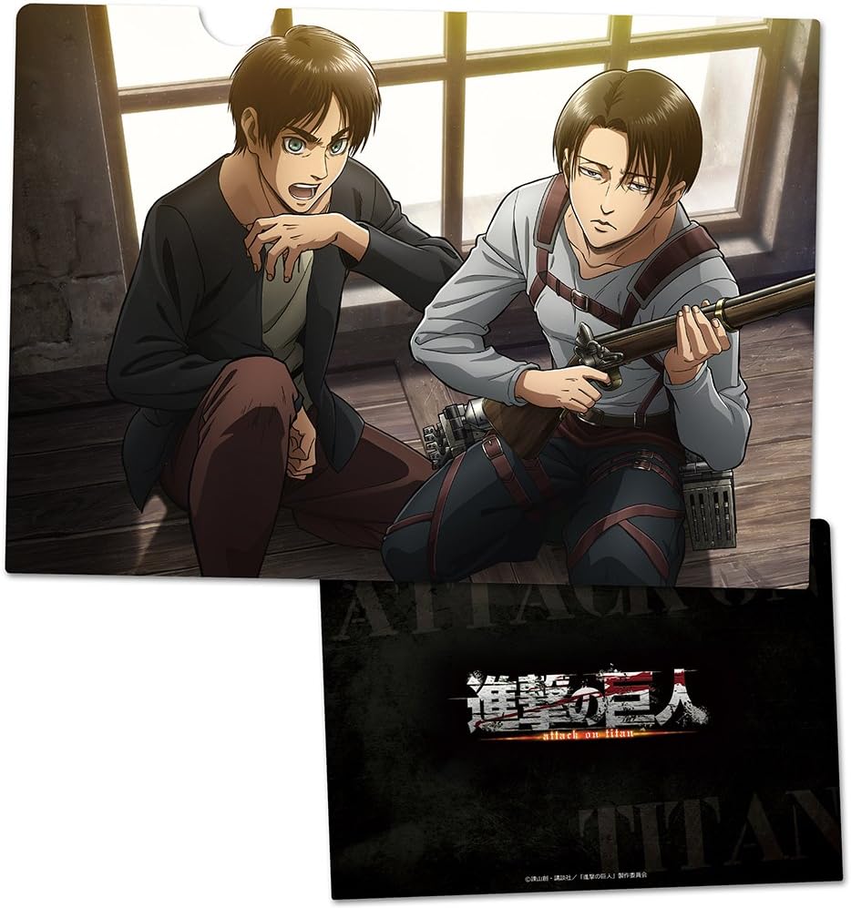 Amazon 進撃の巨人 クリアファイルg エレン リヴァイ アニメ 萌えグッズ 通販