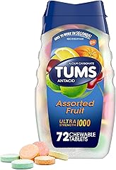 TUMS Ultra Strength Antacid Tablets for Chewable Heartburn Relief and Acid Indigestion Relief, Assorted Fruit - 72 Count