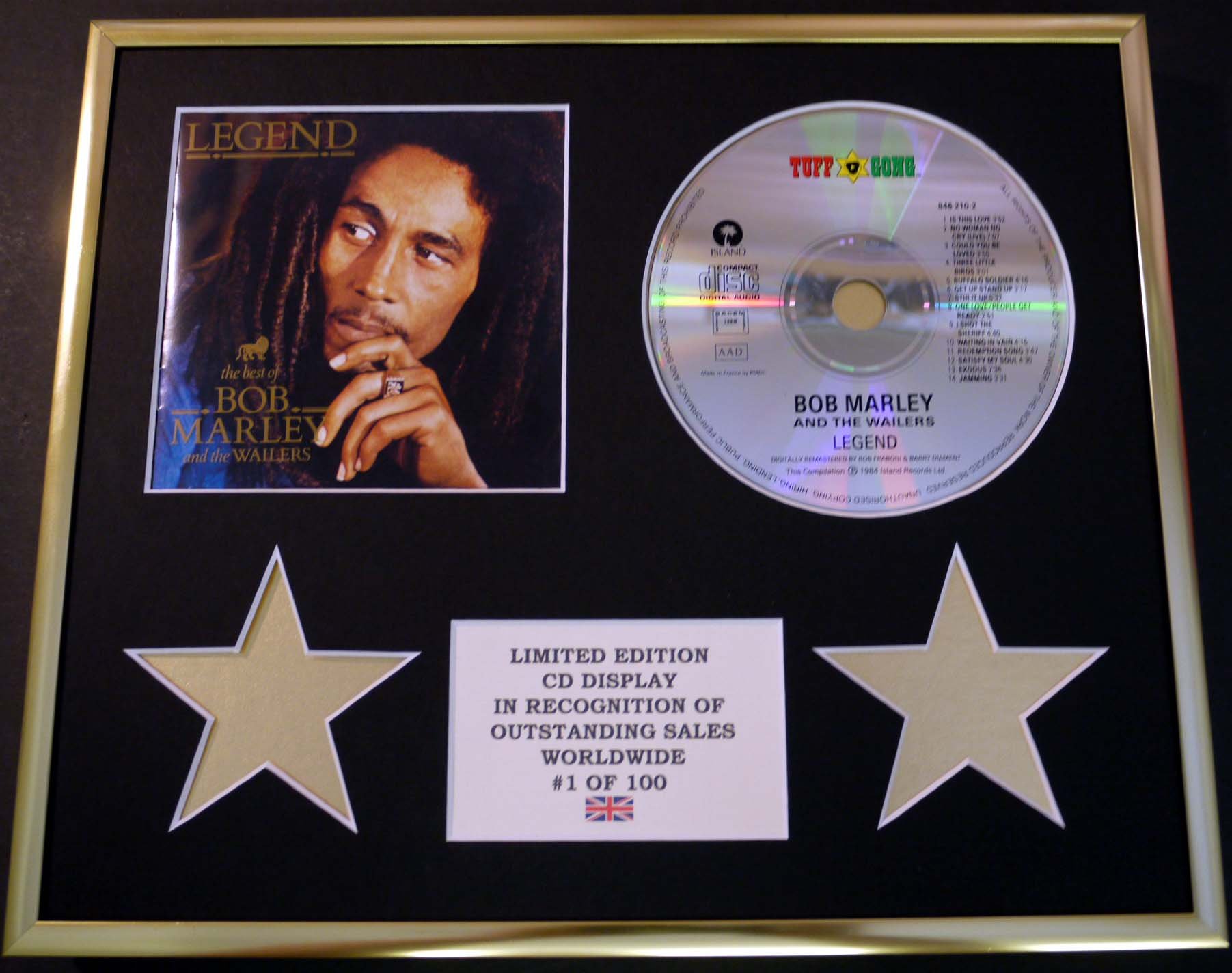 BOB MARLEY/CD DISPLAY/LIMITED EDITION/COA/LEGEND