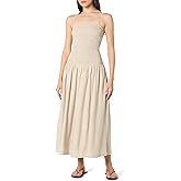 The Drop Womens Florencia Smocked Bodice Linen Maxi Dress