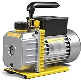 Jack Boss A2L 3.5 CFM 1 Stage HVAC Vacuum Pump with Sparkless Motor | 110V, 1/4 HP Motor, For Mini Split Auto AC R134a R32 R1234yf R410a System, Resin Degassing, with Oil Bottles