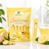 Lemon Honey Ginger Instant Tea, 15 Teabags (Each 0.35oz) | Ginger Extract & Real Honey Crystals, Easy-to-Prepare Instant Drin