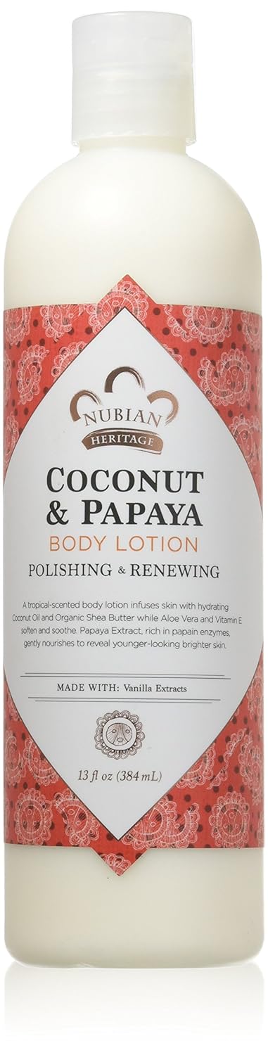 Nubian Heritage Coconut & Papaya Body Lotion 13 Oz
