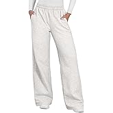 YEOREO Women's Wide Leg Sweatpants Drawstring Baggy Sweatpants Penny Fleece Lined Lounge Pants with Pockets