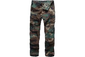 BACKBONE Mens Casual Camouflage Cargo Pants Army Military BDU Pants