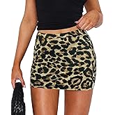 DooMoni Womens Mini Skirt Short Skorts Mid Rise Bodycon Y2k Sexy Pencil Skirts Shorts with Elastic Waist