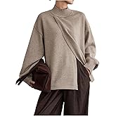 Verdusa Turtleneck Sweater Cozy Oversized Sweaters for Women Trendy Old Money Clothes