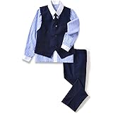 YuanLu Kids Suit Tuxedo Wedding Ring Bear Outfit Vest Set with Pants Shirt and Tie