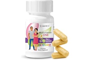 BariatricPal Multivitamin ONE 1 per Day! Bariatric Multivitamin Capsule with 45 mg of Iron | Easy to Swallow Capsule | Vitamin for Bariatric Surgery Patients | 30 Count (1 Month Supply)