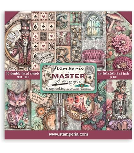 Stamperia Desire: Blocco Carta Per Scrapbooking 6x6 Pollici, 190g/m², Disegnato Da Dorota Kotowicz
