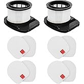 IZ382H IZ377H Filters for Shark IZ382H IZ377H IZ162H IZ362H IZ361H UZ365H WZ440H IZ440H IZ462H IZ482H IZ483H Stick Vacuums, Part XHF161H & 617FJ140, 2 Pack HEPA Filter 4 Pack Foam Kit