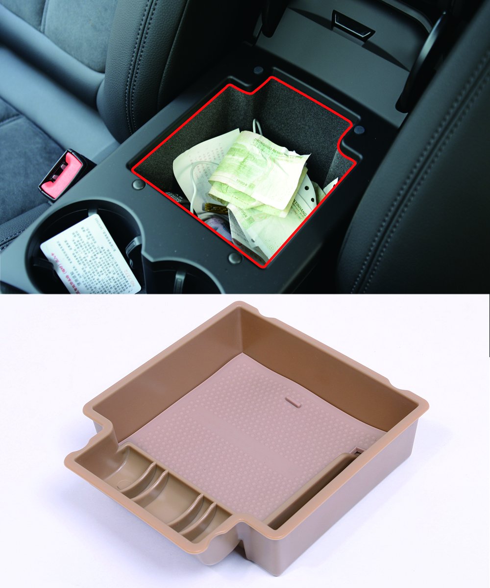 Car brown Glove Box Armrest Storage Box Container Phone Money Coin Holders For Macan 2014-2017
